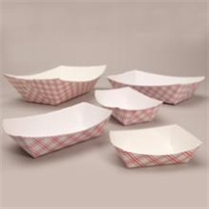 Picture of #100 Food Tray Red Plaid 6.5x4.37x1.5