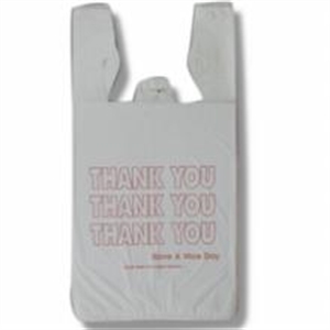 Picture of Plain White T-Shirt Bag - 18X8x32/17 Mic 
