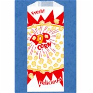 Picture of 1Lb Popcorn Bags       1M 3.5X2x2x8 Red/Blue Prt 1Lb