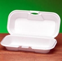Picture of 21100 Hot Dog Hinged Cont  500 7X3x2.25 Foam Hotdog H/L 4/125