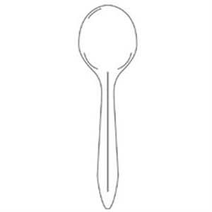 Picture of 5-5/8" White Soupspon 1M Polypropylene Full Size