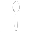 Picture of 5-7/8" White Teaspoon  1M Polypropylene Full Size