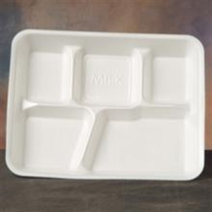Picture of 5Comp School Tray    500 10-3/8X8-3/8X1-3/16