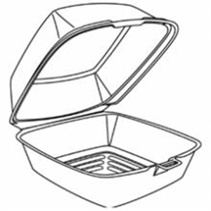 Picture of 6" Lrg Sand Tray   4/125 5-7/8X6x3 Foam Hing Tray