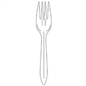 Picture of 6-1/8" White Fork      1M Polypropylene Full Size