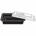 Picture of 8X6 Med Blk Combo 150 Rect Black 28Oz Microwavable