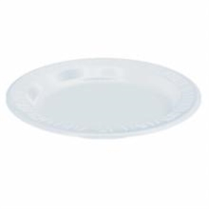 Picture of 9" White Lam Plate  500 Laminated White Foam Plate