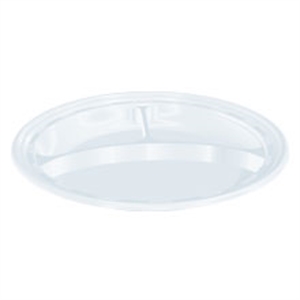 Picture of 9" Wht Impct Comp Pl 500 White Plastic Plate 4/125