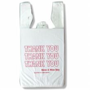 Picture of 9X6x18 12.5 Prt Bag  1500 White Thank You   #20