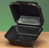 Picture of Black Hinged Sandwich To-Go Tray Container