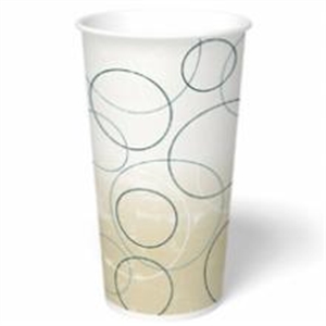 Picture of Champagne 20 Oz Cold Double Poly-coated  Cup w/Lid 