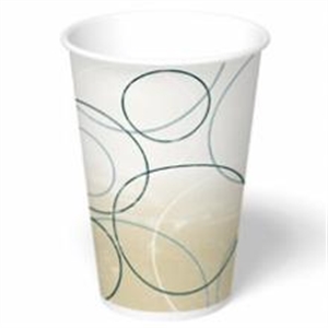 Picture of Champagne 7 oz Cold Double Poly-coated Cup  W/Lid