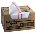 Picture of Chix 13X21 Wiper Wh/R 150 Foodservice Wipe White W/Red