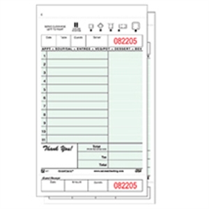 Picture of Dup Guest Chck Grn 2M 4.25X7.25  50Chks/Pad-40Pad/Cs
