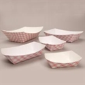 Picture of Ft250 #250 2.5# Foodtray 4/125 Red Check 7.5X5.25X1.875
