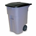 Picture of Gray Br Big Wheel W/Lid 1 50Gal Brute Big Wheel