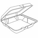 Picture of Lg 1C Hing Tray  200 9.5X9.25X3 Perforated Lids