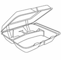 Picture of Lg 3C Hing Tray  200 9.5X9.25X3 Perforated Lids