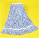 Picture of Large White/Blue 4 Ply Narrow Band Finish Mop