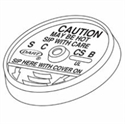 Picture of Lid White Sip Thru    1M 10J10