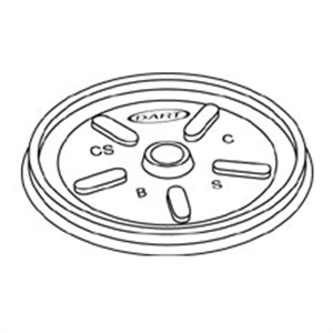 Picture of Lid White Vented       1M 6J6, 4J6 Hot Cup Lid
