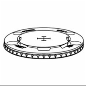 Picture of Plastic Lid/X Slot  960 Fits 33Oz