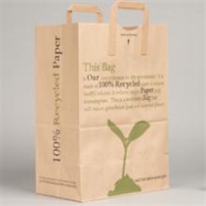 Picture of Recycled Handle Sack 3C/4S 300 ^ 12X7x17 1/6 Printed Recycled