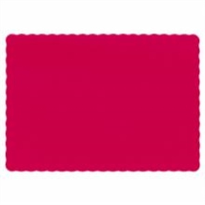 Picture of Red Scal Place Mat  1M 9.5X13.5 Scalloped Edge Pm