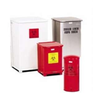 Picture of St24e Step Can White 24Gal  1 Infect Waste Plastic Liner