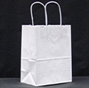 Picture of White 9X5.75X13.5 Bg 250 White Shop Bag 60# Basis