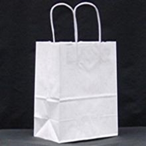 Picture of White 9X5.75X13.5 Bg 250 White Shop Bag 60# Basis