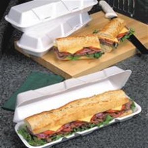 Picture of Xlg Hoagie Hing Cont 200 12-3/16X4-15/32X3-1/8 Wh 2/100