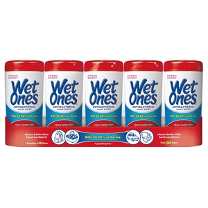 Picture of Wet Ones Anibacterial Hand Wipes - Fresh Scent - 5 pk.