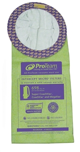 Picture of ProTeam Intercept Micro Filter Bags for the Super Coach, CoachVac and MegaVac backpack vacuums
