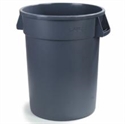 Picture of Bronco Gray 32 Gallon Round Trash Can