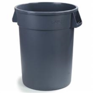 Picture of Bronco Gray 32 Gallon Round Trash Can