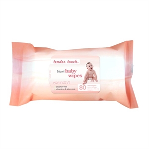Picture of Tender Touch Unscented Baby Wipe in Resealable Pouch
