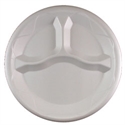 Picture of Foam 9" 3-Compartment White Plate