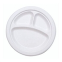 Picture of White 10.25 3-Compartment Platinum Foam Dinner Plate
