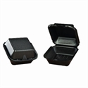 Picture of Black Hinged Sandwich To-Go Tray Container