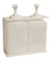 Picture of 32 oz Acrylic Oblong Dispenser Brackets - White