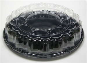 Picture of Black 18" Catering/Serving Tray w/Dome Lid-With SmartLock