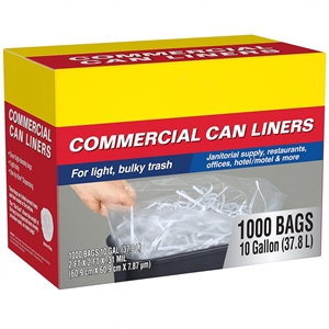 Picture of PA Commercial 24x24 .31 ml 10 Gallon Trash Can Liners