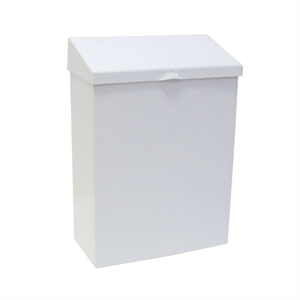 Picture of White Metal Feminine Product Waste Disposal Receptacle