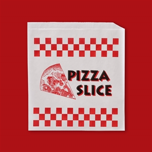 Picture of Pizza Slice Bag 8-3/8x9 Stock Print Red & Black