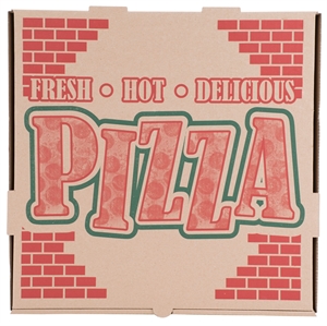 Picture of Brown 16" Corrugated B Flute Pizza Box Stock Print 