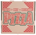 Picture of Brown 14" Corrugated B Flute Pizza Box  Stock Print