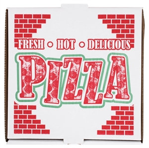 Picture of 18" Corrugated Pizza Box "B" Flute White 18X18x2 Stock Print