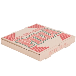 Picture of 10" Corrugated Pizza Box B Flute Brown/Natural Stock Print 