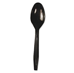 Picture of Platinum Heavy  Styrene Black Teaspoon